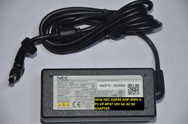 NEW 10V 4A AC DC ADAPTER NEC ADP69 ADP-40FH A PC-VP-BP47 4.8*1.7